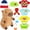 Blue, variant on Capybara Plush with 9 pcs Clothes & Accessories, 10.2 in Cute Capybara Stuffed Animal Plush Toys, Dress Up Cute Plushies for Girls/Boys (Pink)