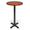 OFM Model XTC24RD 24" Multi-Purpose Cafe Height Round Breakroom Table with X-Style Pedestal Base, Cherry