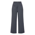 thumbnail image 4 of Hvogkswy Work Pants Women High Waist Straight-Leg Pants Solid Button Travel Hiking Casual Pants with Pockets, 4 of 6