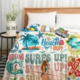 thumbnail image 4 of Surfing Blanket Merch Soft Cozy Flannel Surfing Sports Theme Throw Blanket Decor Bedding Surfing Lover Beach Outdoor Sport Throw Blankets Gifts for Girls Women Kids Adults 50"x40", 4 of 5