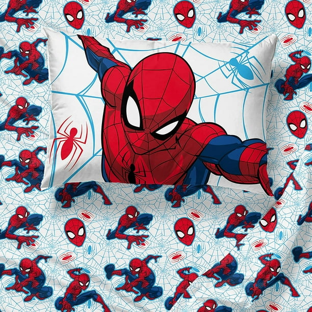 Spider man シーツ Jay Franco, Marvel Spiderman Webtastic 7 Piece Queen Bed Set