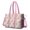 Pioneer Flower Floral-3, variant on Teacher Tote Bag,Pioneer Flower Floral Print Pattern Teacher Utility Tote Bag,Large Work Tote Bags for Women with Multiple Pockets,Top Zipper Closure,13.8x10.6x6.7 Inch