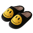 thumbnail image 6 of PacificPlex Womens Smiley Smile Slippers Plush Happy Face (5-6, Black), 6 of 8