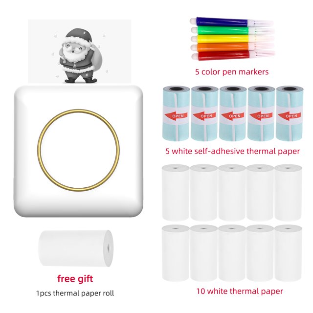 Label printer,Pocket Printer List Notes Journal Receipt Paper Printer Sticker With 11 Diy Handcraft List Lable Diy Handcraft Notes Journal Receipt Paper Printer Sticker Bt Picture Lable Rolls Koeb