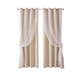 thumbnail image 2 of Cortinas de encaje de doble capa con forro opaco | Cortinas térmicas 2 en 1 transparentes y opacas | Tratamiento de ventanas que bloquea la luz para dormitorio y sala de estar, 2 of 6