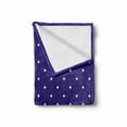 thumbnail image 2 of Navy Soft Flannel Fleece Throw Blanket, Polka Dots Pattern Nostalgic Feminine Shabby Form Little Spots Motif, Cozy Plush for Indoor and Outdoor Use, 50" x 60", Purple White, by Ambesonne, 2 of 6
