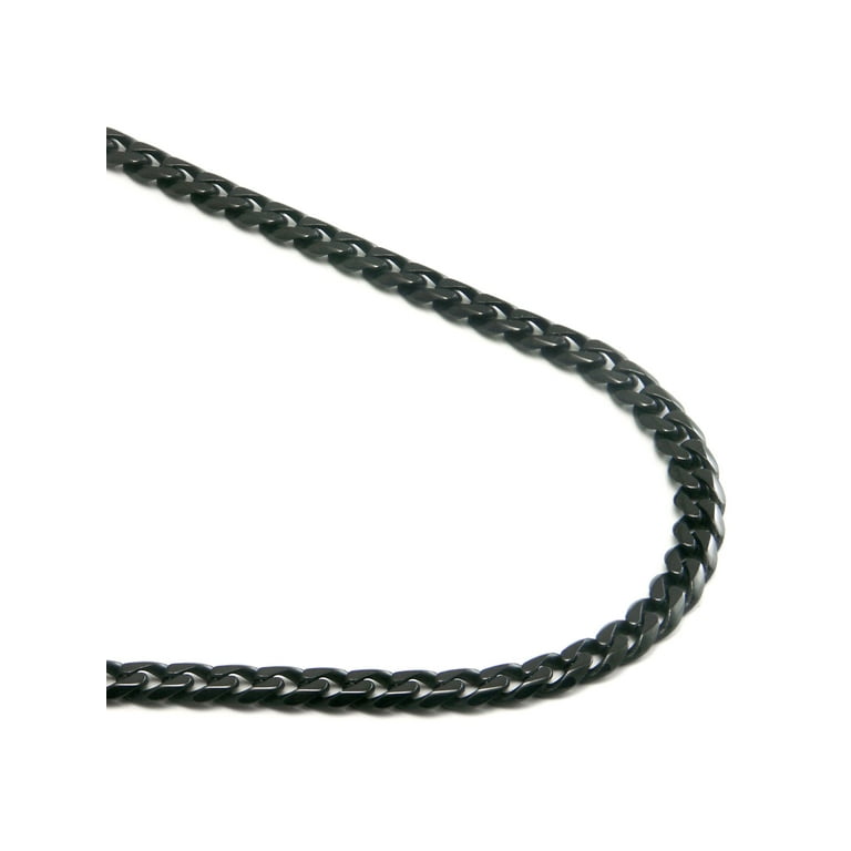  Titanium 4MM Curb Chain Link Necklace 16: Clothing, Shoes &  Jewelry