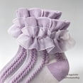 thumbnail image 4 of TELOLY 3Pairs Kids Socks,4-6 Years Old Ruffle Socks,Lace Trim Lace Socks,Combination2, 4 of 6