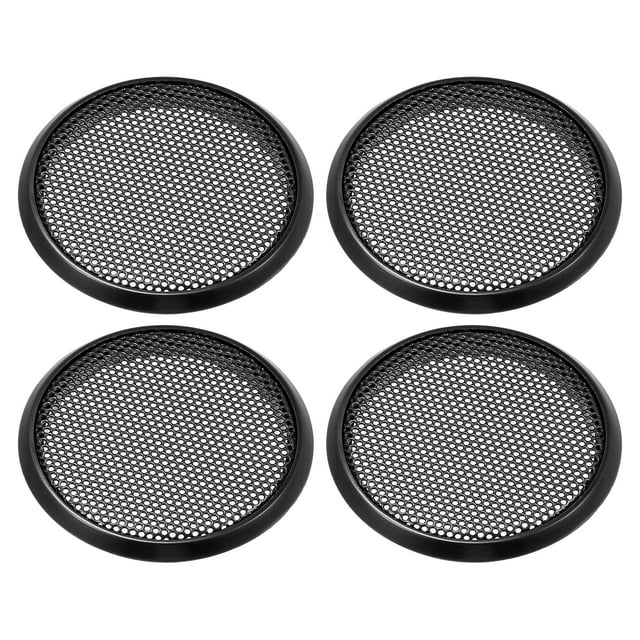 Unique Bargains 4 Pcs 1.5' Car Speaker Grills Cover Mesh Round 1.5 Inch Audio Subwoofer Protector Iron Black