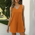 thumbnail image 2 of ZyeKqe Summer Rompers for Women Sleeveless Tank Top Jumpsuits Wide Leg Shorts Overalls with Pockets, 2 of 7