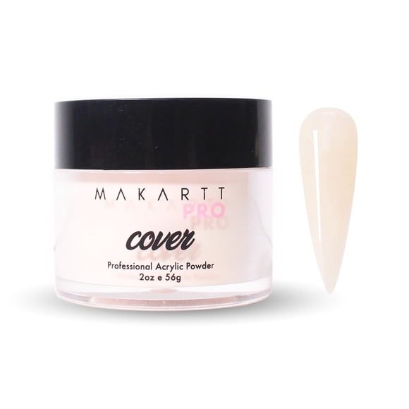 Polvo acrílico MakarttPro - Cubierta de uñas de 56 g/2 oz para extensión perfecta para técnicos profesionales de uñas privados - Color: Barely There