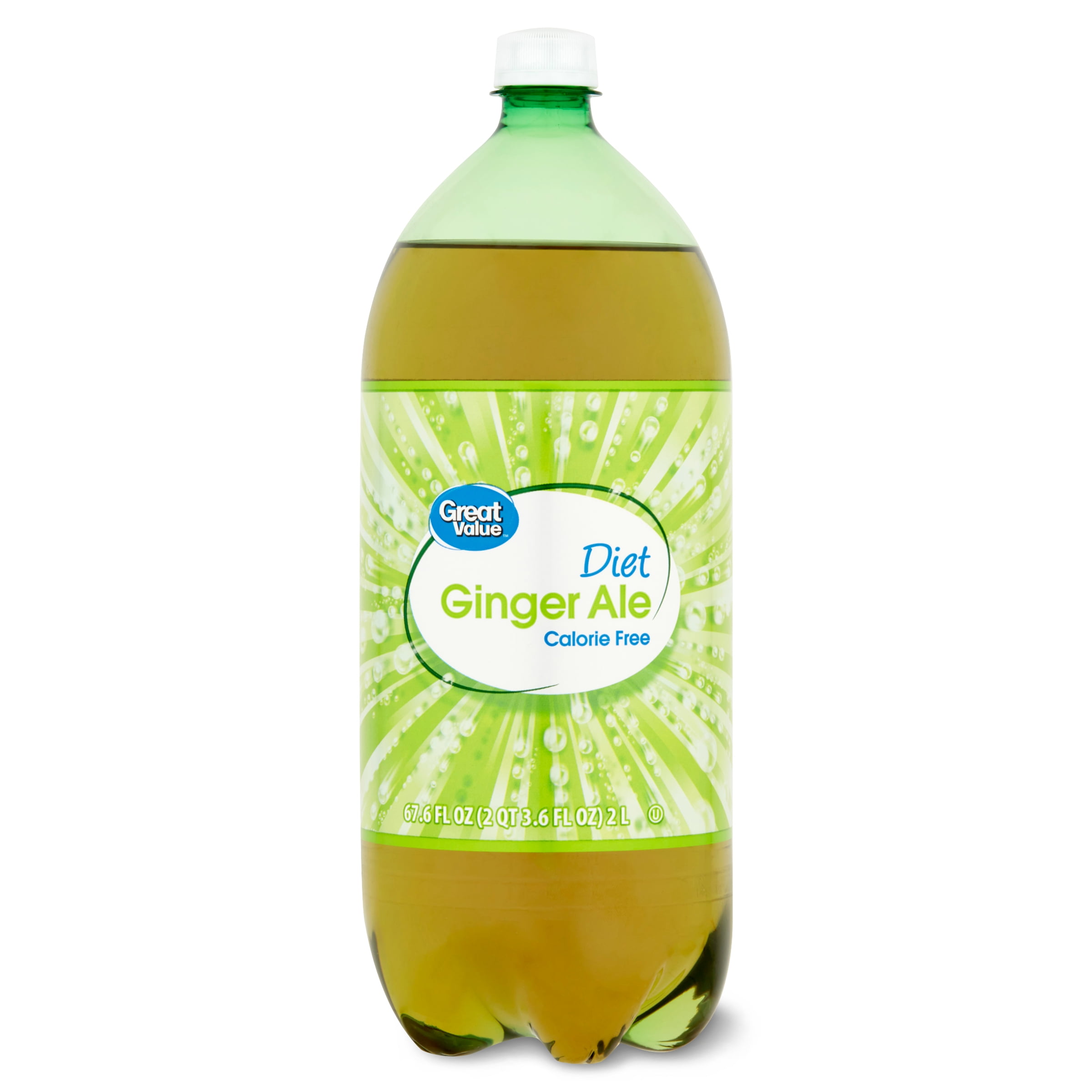 Great Value Diet Ginger Ale, 2 Liter Bottle
