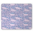 thumbnail image 1 of Whales Mouse Pad, Repeating Pattern with Wavy Motifs and Happy Mammal Fish Ocean Underwater, Rectangle Non-Slip Rubber Mousepad, Sky Blue Pale Mauve, by Ambesonne, 1 of 2