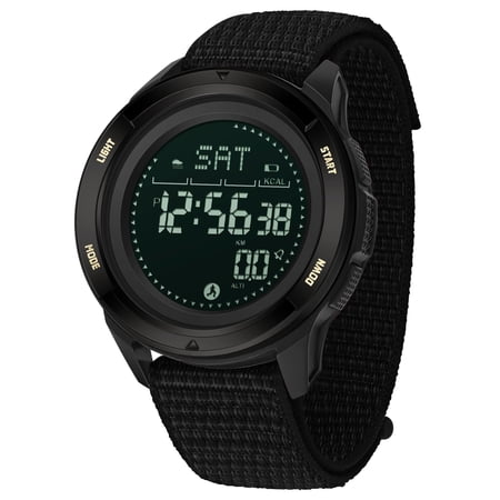 Findtime Military Watches for Men Digital Tactical Sports Compass Pedometer Calorie Step Counter Watch Waterproof Stopwatch Pacer Running Watch Alarm Electronic Nylon Strap