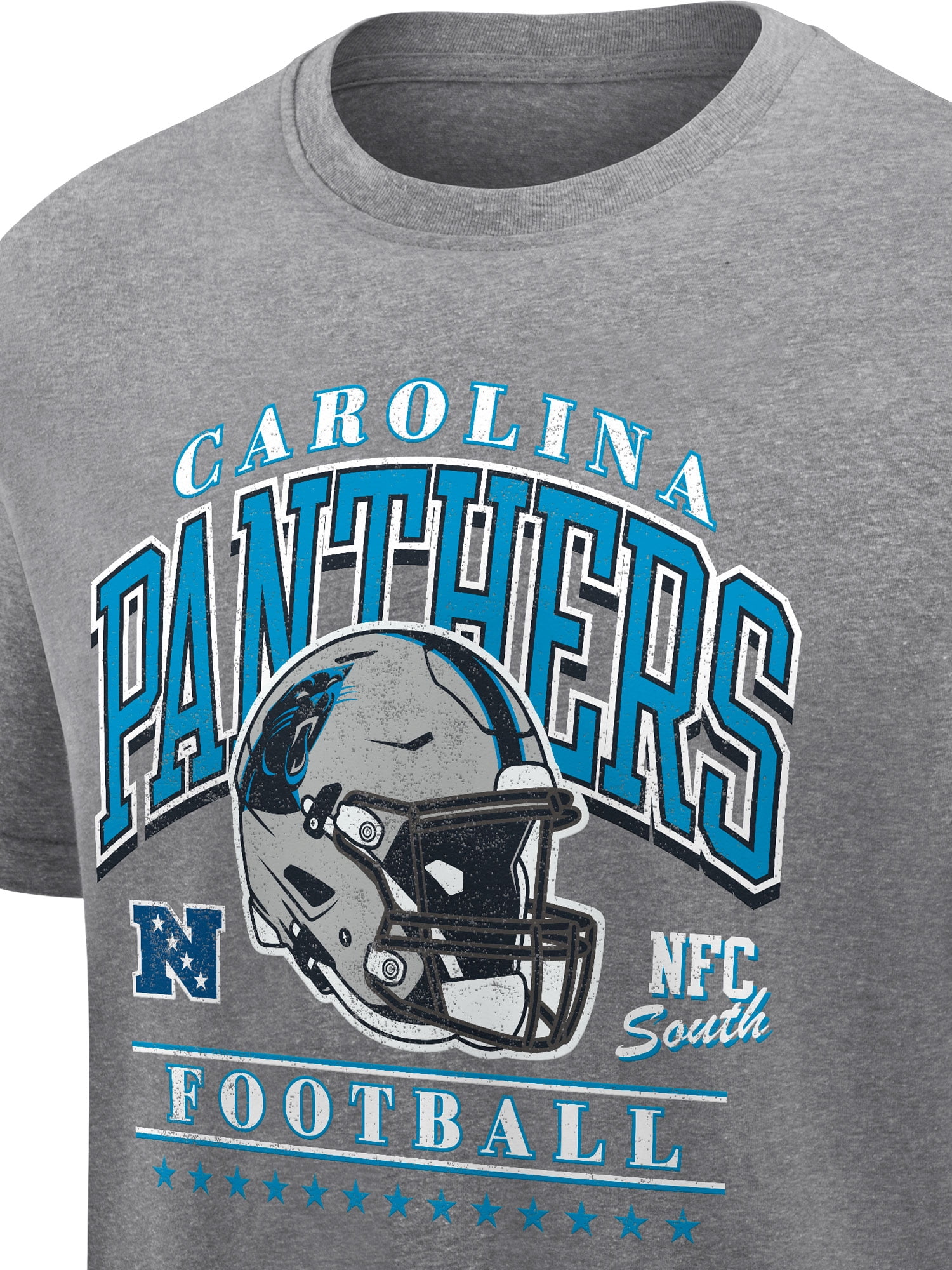 NFL Carolina Panthers Men's Synthetic Charcoal Heather Short Sleeve T-Shirt
