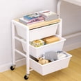thumbnail image 1 of Carrito de almacenamiento rodante Neatevday con 3 cajones y mesa, 1 of 9