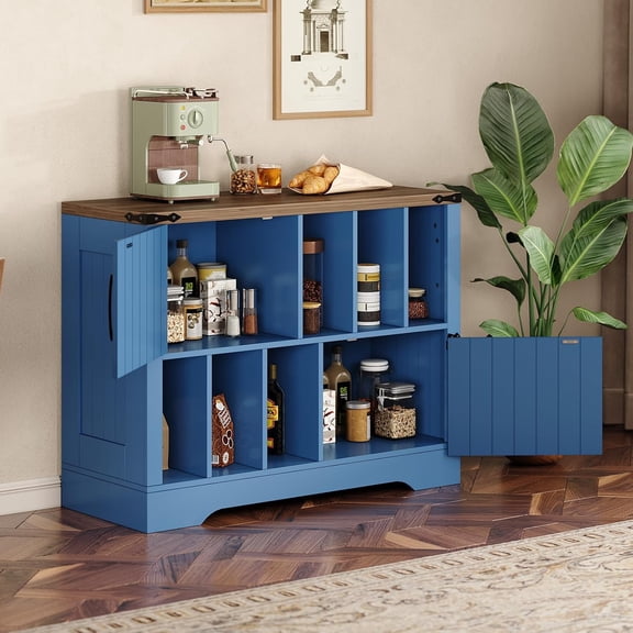 Farmhouse Wood Turntable Record Player Stand, 39in Large Vinyl Record Storage with Storage Cabinet and 2 Barn Doors for Living Room Bedroom