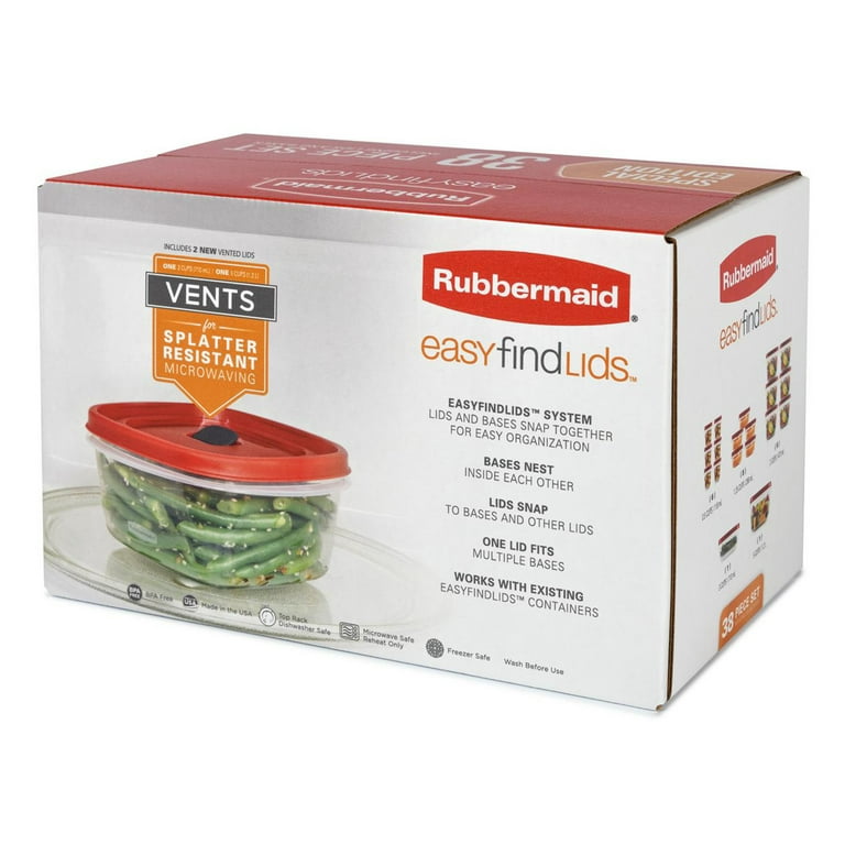 Check out our Rubbermaid Easy Find Vented Lids Food Storage