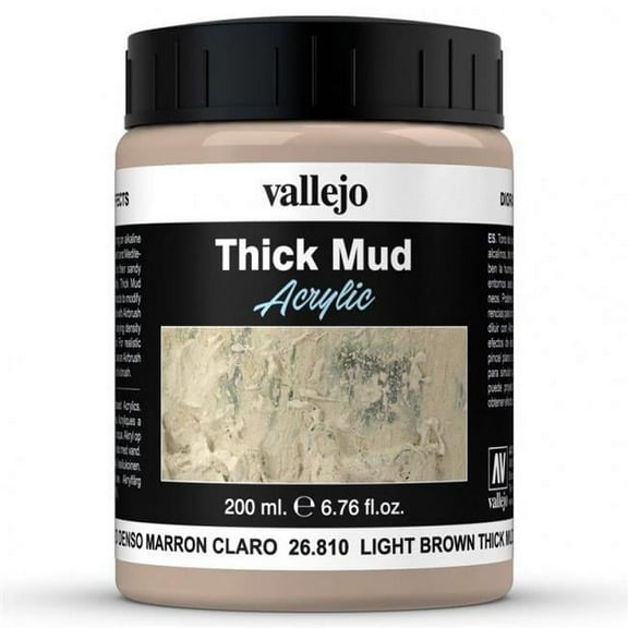 200 ml DE Mud Light Brown Thick Mud Paints & Brushes