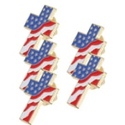 5 Pcs Independence Day Badge Flags Decor Boutonniere Pin Pin for Backpacks Brooch Pins Miss