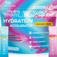 thumbnail image 1 of HydroMATE Electrolitos en polvo sin azúcar, algodón de azúcar, 30 paquetes de hidratación instantánea con vitamina C para aumentar la energía, electrolitos sin azúcar para apoyar la hidratación en la, 1 of 5