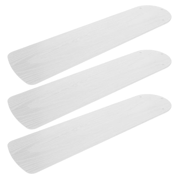 LOLIPPYY 3-Pack Ceiling Fan Blade Replacement Set, Plastic with Realistic Wood Grain Finish, White Color for Home Fans