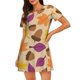 thumbnail image 1 of Balery Acorn Autumn Fall Leaf Leaves Camisón de manga corta con cuello redondo para mujer, cómodo y elegante., 1 of 6