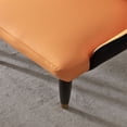 thumbnail image 4 of YesFashion Modern Dining Chair Set Of 2, Armrest Leather Upholstered Accent Dining Chair with Plastic Tube Plug for Kitchen Dining Room Living Room Apartment, 4 of 7