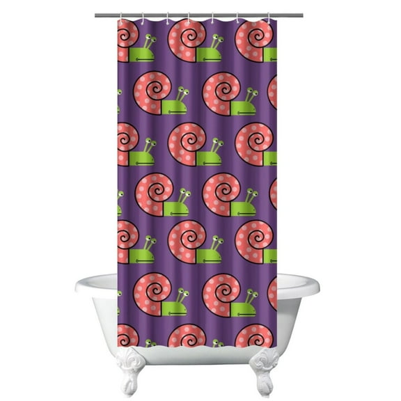 Tropical Seashell Shower Curtain - Vibrant Marine Life Ocean-Themed Fabric with 12 Rustproof Hooks, Waterproof Bathroom Decor for 36x72in