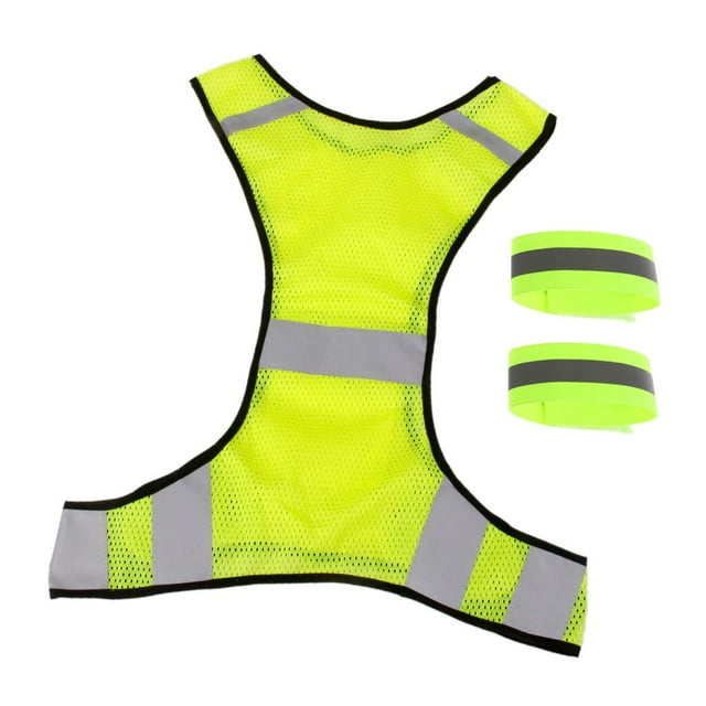 Chaleco Ajustable Reflectante Para Correr Con Bandas Para El - Equipo De Seguridad Reflectante Elástico Para Mujeres, Hombres Y Para Trotar Macarena Chaleco reflectante para correr
