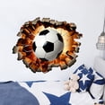 thumbnail image 6 of 3D Effect Soccer Wall Decal, 33 x 23 Inch Fire Soccer Sticker for Bedroom, Sports Room Decor, 6 of 6
