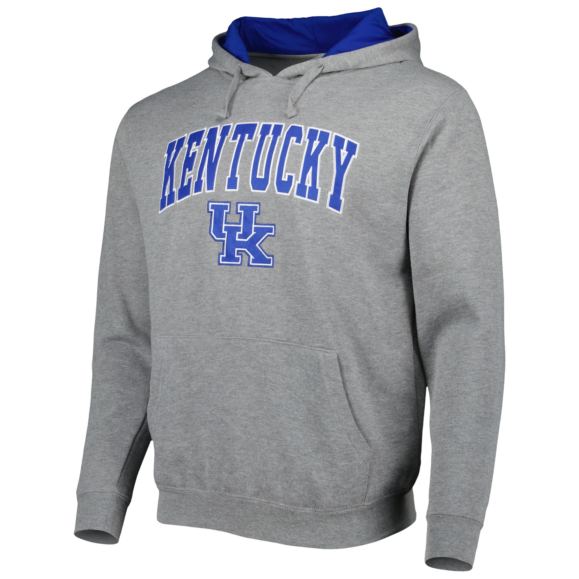 Men's Colosseum Heather Gray Kentucky Wildcats Arch & Logo 3.0 Pullover Hoodie - image 2 of 3