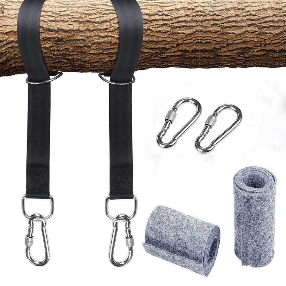 YILE Hammock Tree Swing Strap Outdoor Swing Nylon Rope with Carry Bag Steel Ring Tree Swing Suspension Kit Suitable for Hanging All Swings 