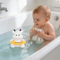 thumbnail image 2 of Floating White Cow Baby Bath Thermometer Toy 2-In-1 Infant Water Temperature Monitor & Bathtub Floating Animal Toy For Toddlers, 2 of 2
