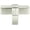Brushed Nickel, variant on Berenson 5084-4026-P Rivet Rebel 2" Modern Industrial Square T Bar Cabinet Knob / Drawer