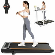 FUNMILY Installation-Free Under Desk Treadmill, 2.5HP Walking Pad Treadmill with Remote Control Slim Flat Compact Treadmill Ultra-Quiet for Home/Office Use