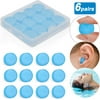 Lingsida 6pairs Reusable and Moldable Silicone Ear Plugs, Noise Cancelling Reduction Wax Earplugs for Sleeping, 25dB NRR