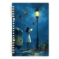 thumbnail image 2 of WOBOGO Reading under The Streetlight Notebook College Horizontal Grid Paper Ink Spill Resistant Water Resistant Cover 8.3x5.7x0.4in, 2 of 8