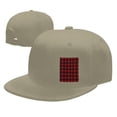 thumbnail image 4 of Flat Brim Hats for Men Red Buffalo Plaid Pattren Hip-Hop Snapback Hat Skeleton Hats, 4 of 7