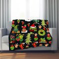 thumbnail image 4 of Christmas Blanket Soft Cozy Throw Blanket Interesting Festival Gift for Couch Sofa Bed Living Room Home Decoration -Black 30*40IN, 4 of 5
