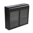 thumbnail image 5 of Resenkos 2-Door Wall-Mounted Metal Storage Cabinet - Tempered Glass Doors & Shelves for Bathroom, Kitchen, Living Room, Office, Black, 5 of 15