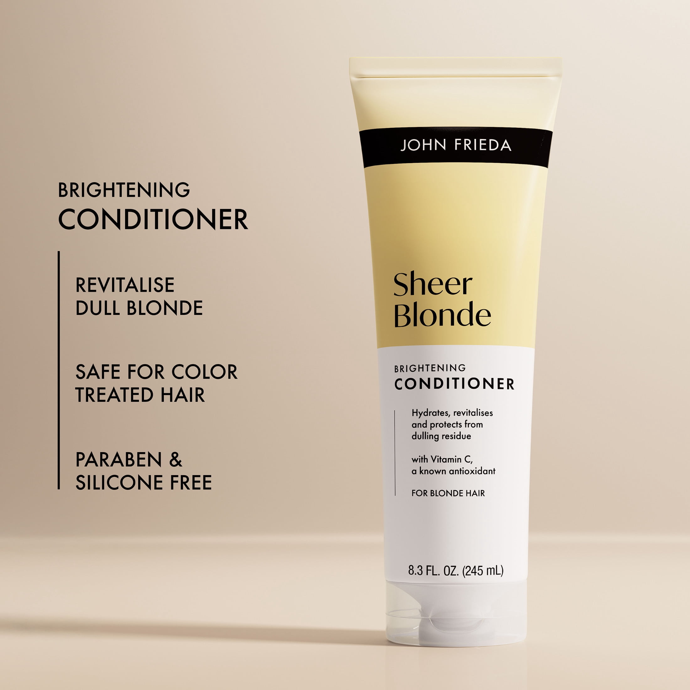 John Frieda Sheer Blonde Brightening Conditioner, Blonde Conditioner, 8.3 fl oz