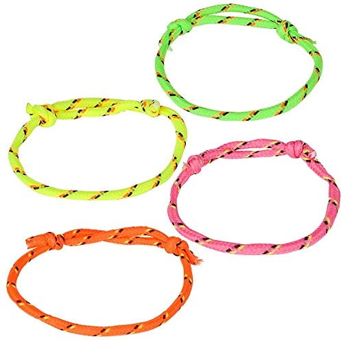 Pulseras de la Amistad para Niños - (Paquete a Granel de 144) Pulseras de Cuerda Tejida Aj Bedwina Bedwina