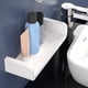thumbnail image 3 of Estantes de baño de plástico blanco para montaje en pared, estantes de pared flotantes con ventosa en forma de U, suministros de ducha (medio), 3 of 5