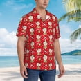thumbnail image 2 of Lsque cute Christmas Moose pattern Hawaiian Shirt for Men, Unisex Summer Beach Casual Short Sleeve Button Down Shirts-Medium, 2 of 9