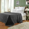 thumbnail image 2 of Ultra-Soft Fuzzy Velvety Sheen Fleece Blanket Charcoal / King, 2 of 3