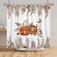 thumbnail image 7 of Fall Pumpkin Pine Floral Shower Curtain,Polyester Waterproof Bathroom Decor Set With Hooks,72 W x72 H Inch, 7 of 7