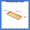 thumbnail image 5 of Rectangle Wood Serving Platter, Natural Bamboo Food Tray, 4 size Wooden Snack Holder, Household Table Storage Tray, Bamboo Snack Tray, Indoor Decorative Serving Tray,3 Compartments, 11.81×4.33 in, 5 of 6