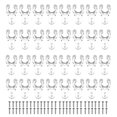 thumbnail image 1 of 100pcs LED Light Clips Holder Transparent Lamp Holder Attaching Clamp with 200pcs Screw, 1 of 2