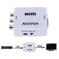 thumbnail image 2 of Convertisseur Audio Vidéo 2X AV () vers VGA, Supporte Résolution 1080P /720P, avec Port d'Entrée Audio 3.5 mm, pour TV STB PC, 2 of 3